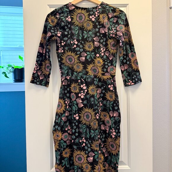 Black Mata Traders Faux Wrap Dress, XS - Picture 3 of 4